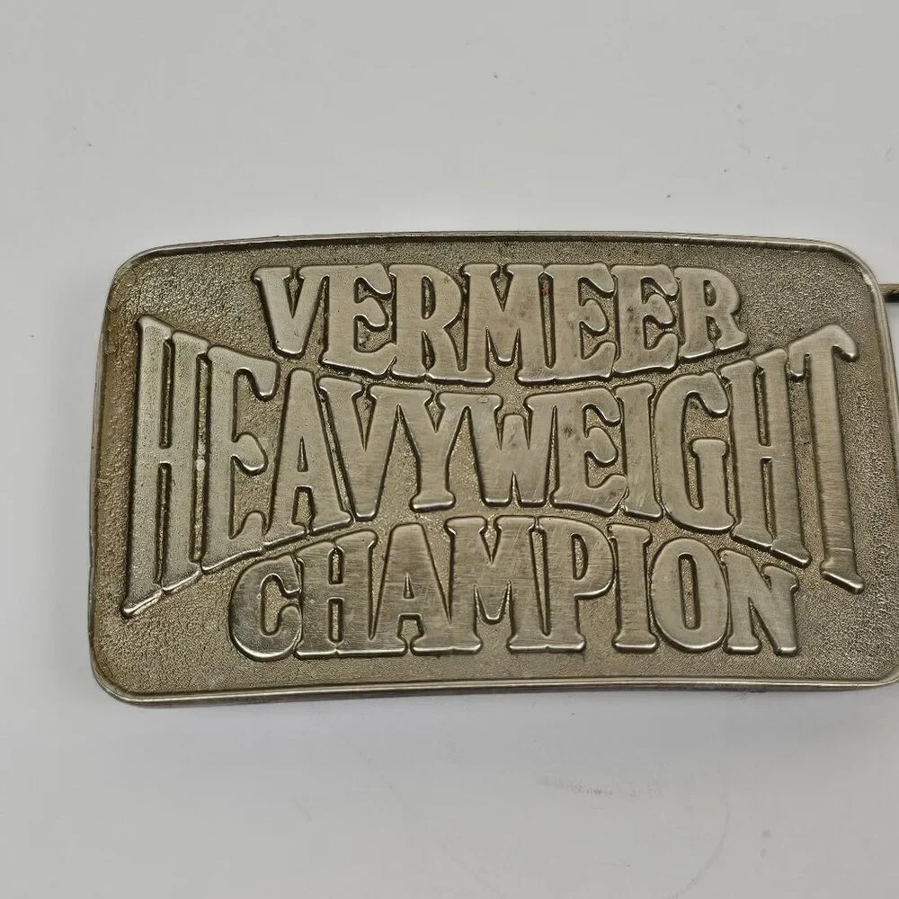 Vermeer‎ Heavyweight Champion Belt Buckle Spec Cast Inc Vtg Agriculture Farmer